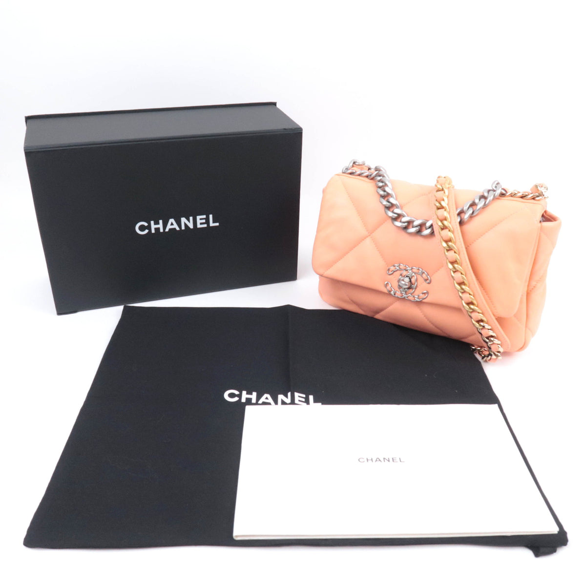 CHANEL 19 Dixneuf 2Way Chain Shoulder Bag Lambskin