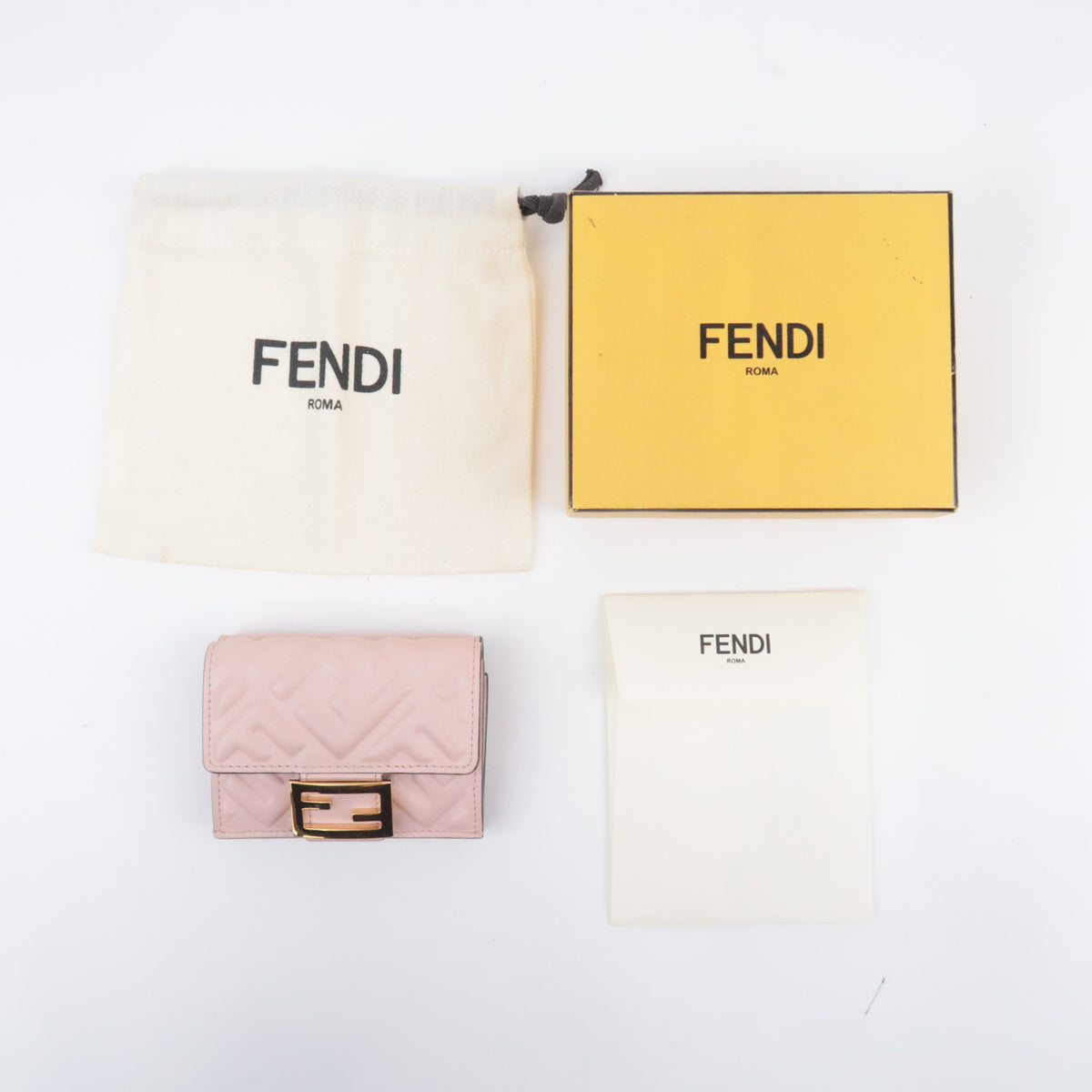 FENDI F Is FENDI Leather Tri-Fold Wallet 8M0395