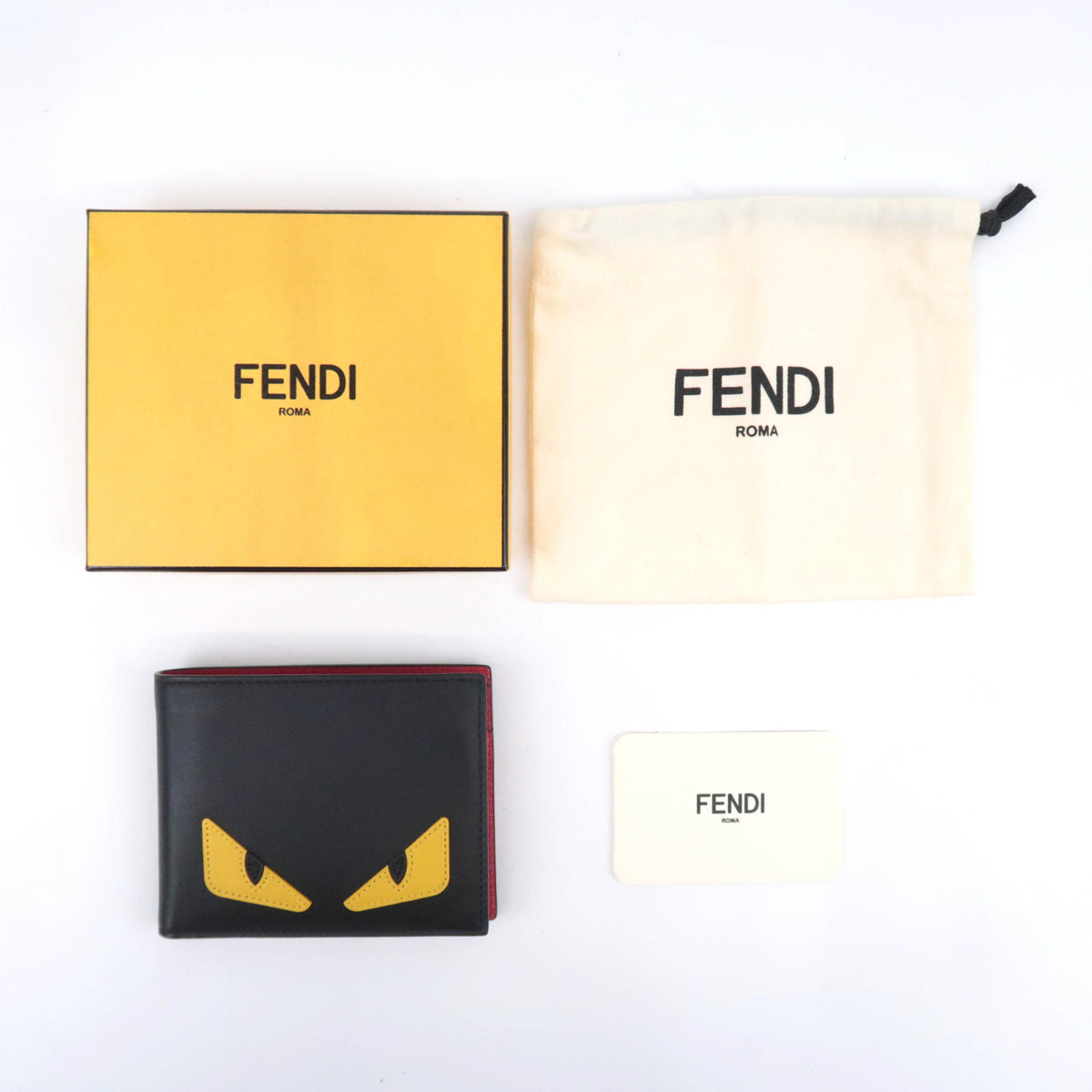 FENDI Monster Leather Bifold Wallet 7M0001