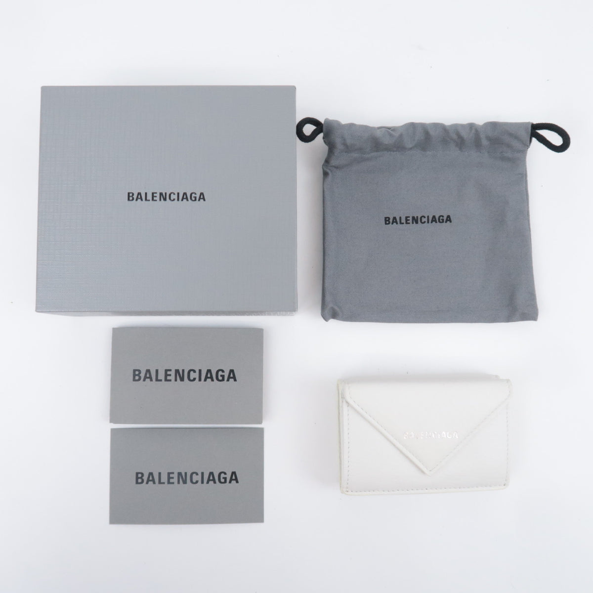 BALENCIAGA Paper Mini Leather Wallet 391446