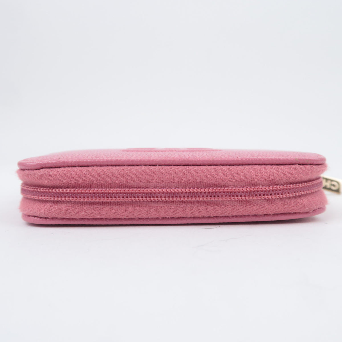 CHANEL Coco Mark Round Zipper Coin Case Caviarskin Pink