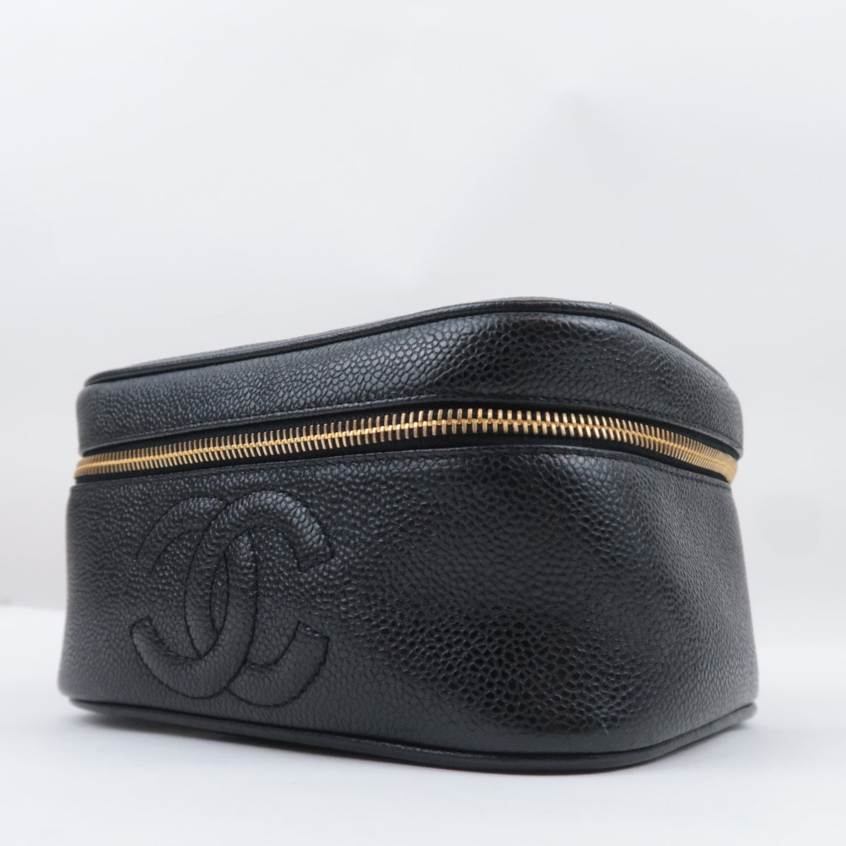 CHANEL Coco Mark Vanity Bag Caviarskin A01997