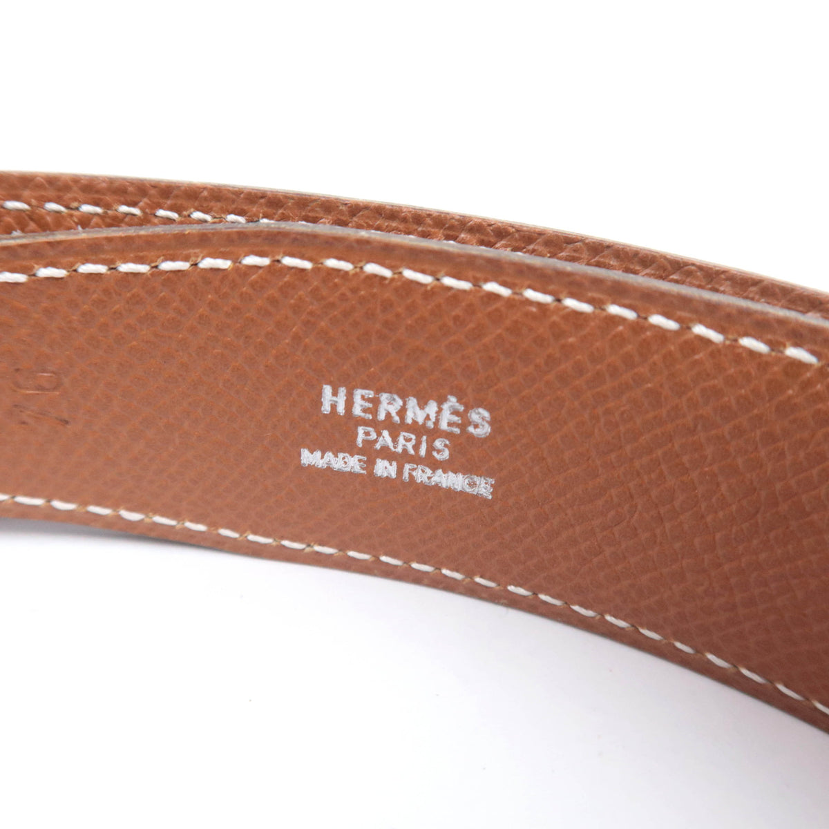 HERMES Constance H Reversible Leather Belt Size 76 "〇Z" Stamp Black Brown
