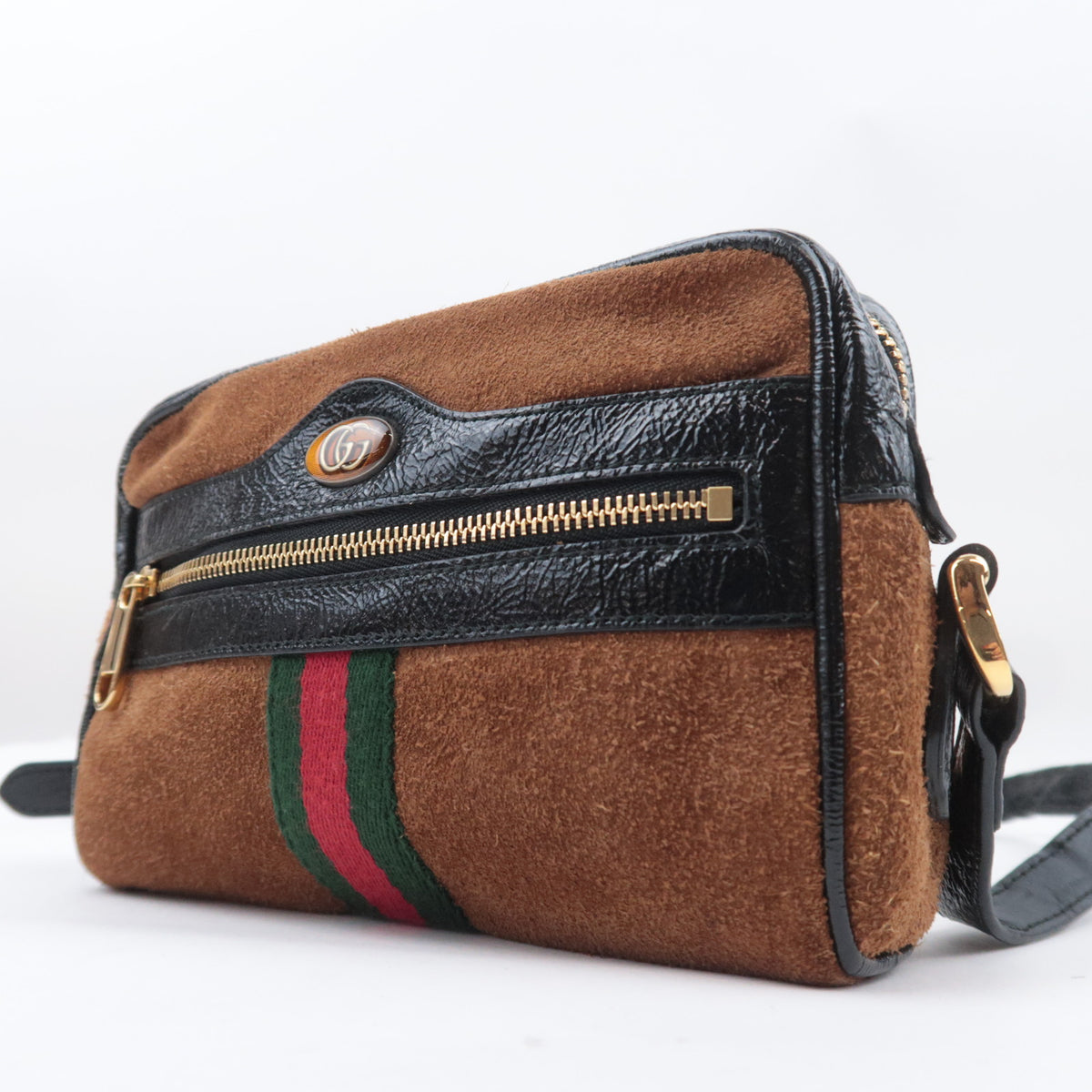 GUCCI Ophidia Sherry Suede Small Shoulder Bag 73321