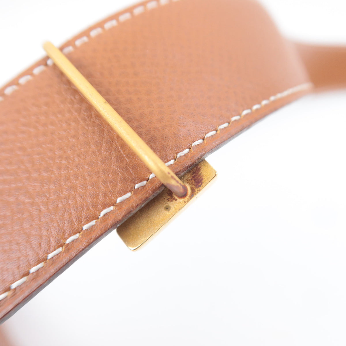 HERMES Constance H Reversible Leather Belt  Size 76 With "〇Z" Stamp Black Brown