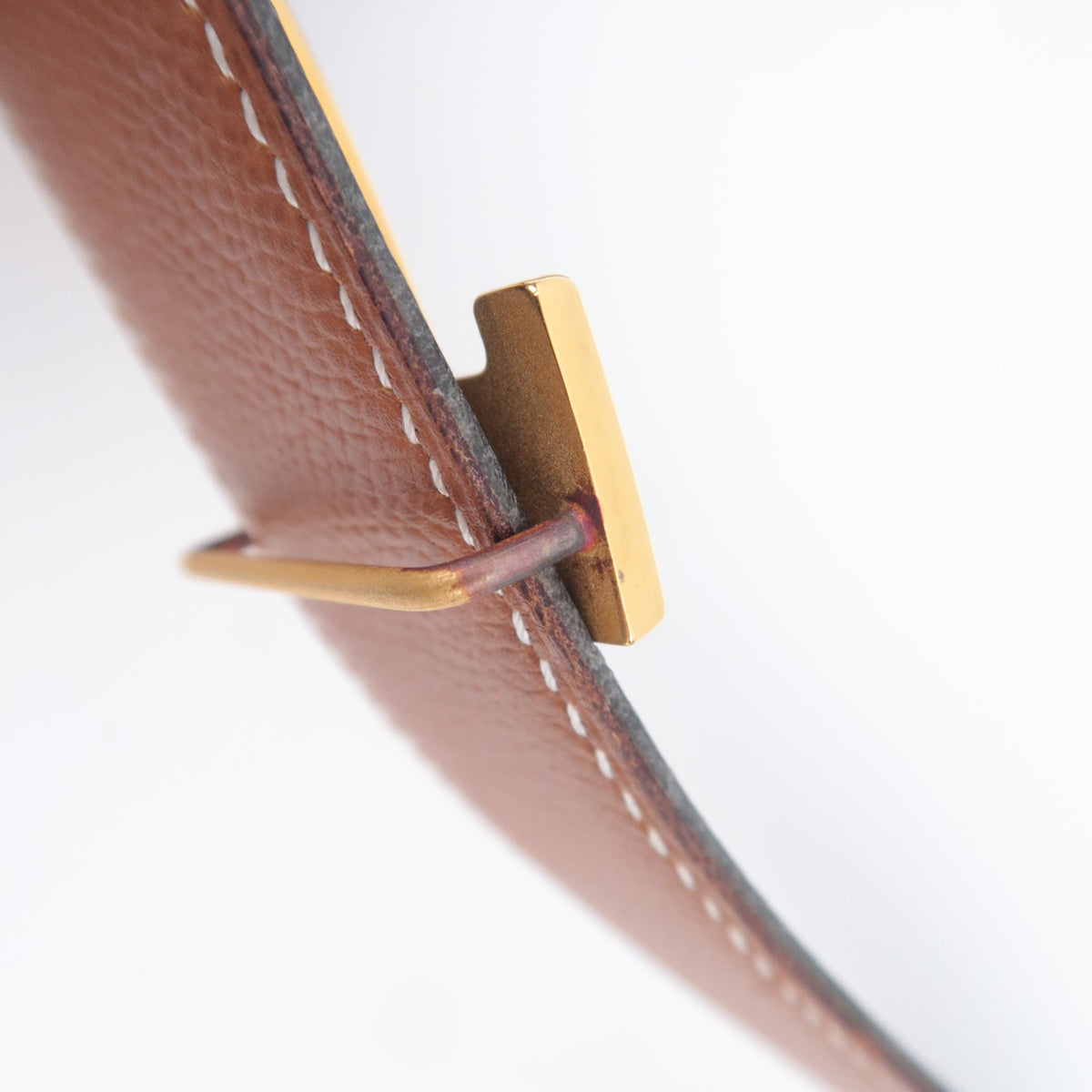 HERMES Constance H Reversible Leather Belt  Size 76 With "〇Z" Stamp Black Brown