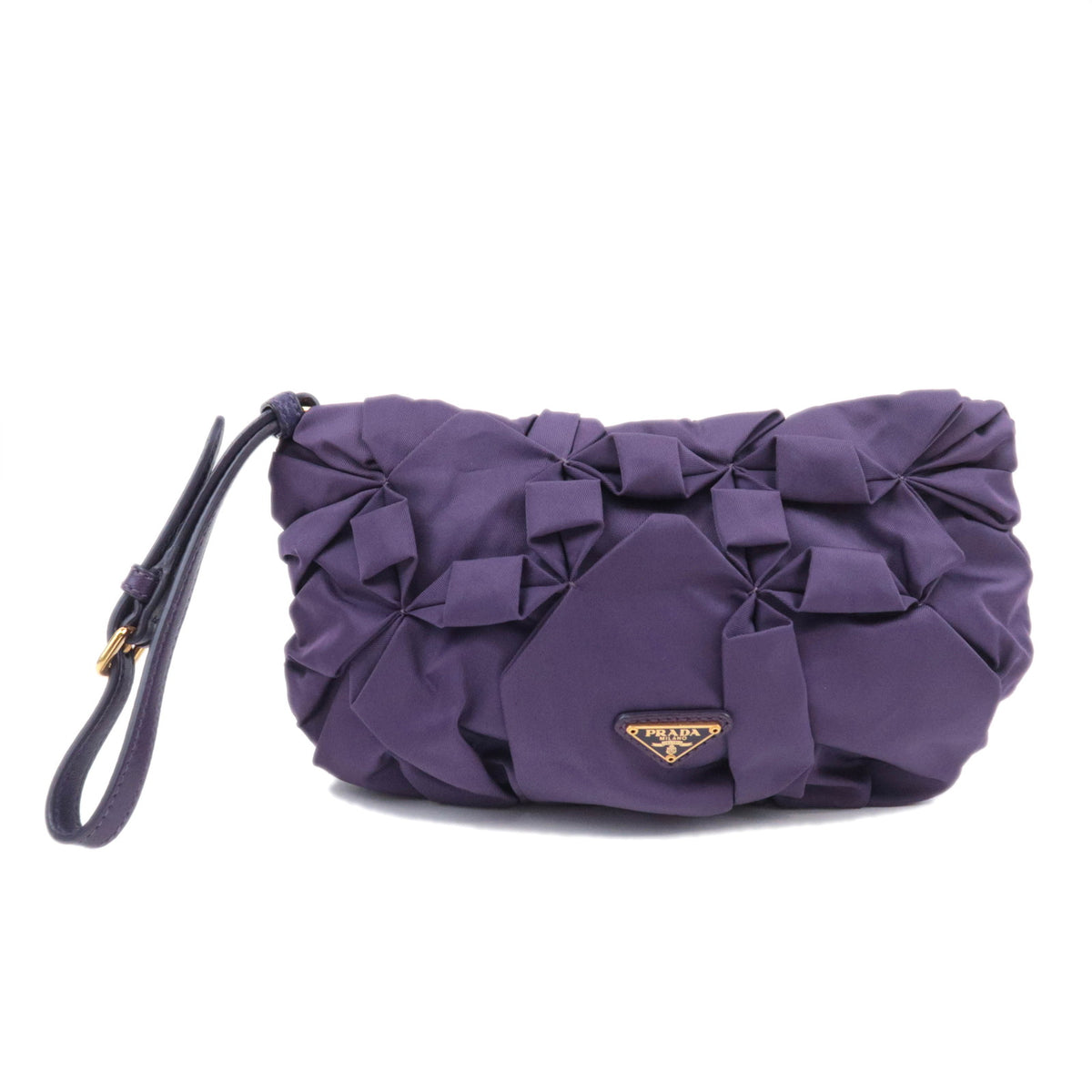 PRADA Wristlet Pouch Origami Pleated 1N142292940