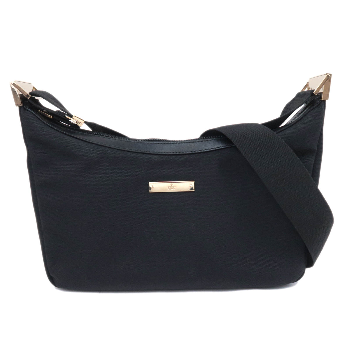 GUCCI Nylon Leather Hobo Shoulder Bag 019.043392945