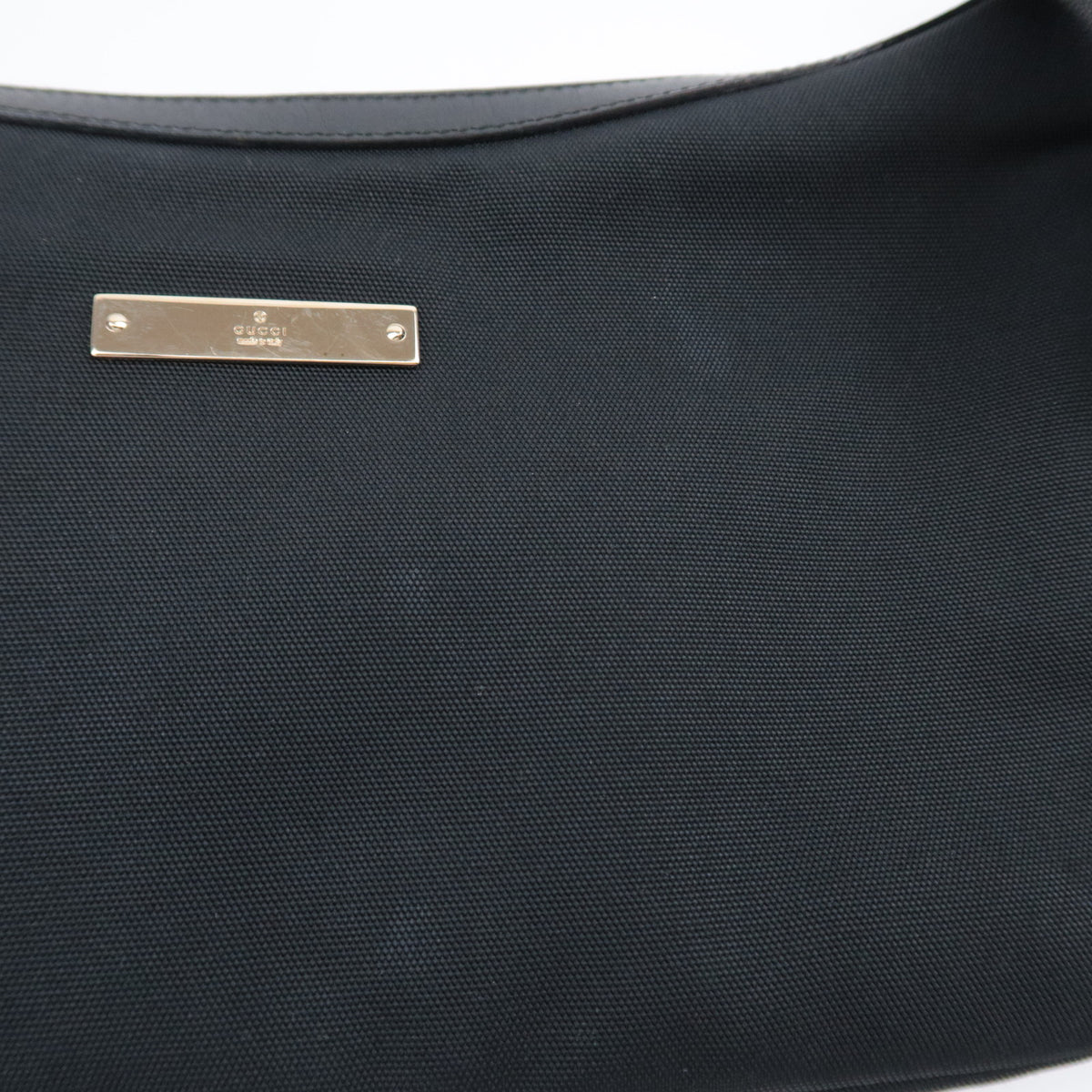 GUCCI Nylon Leather Hobo Shoulder Bag 019.0433