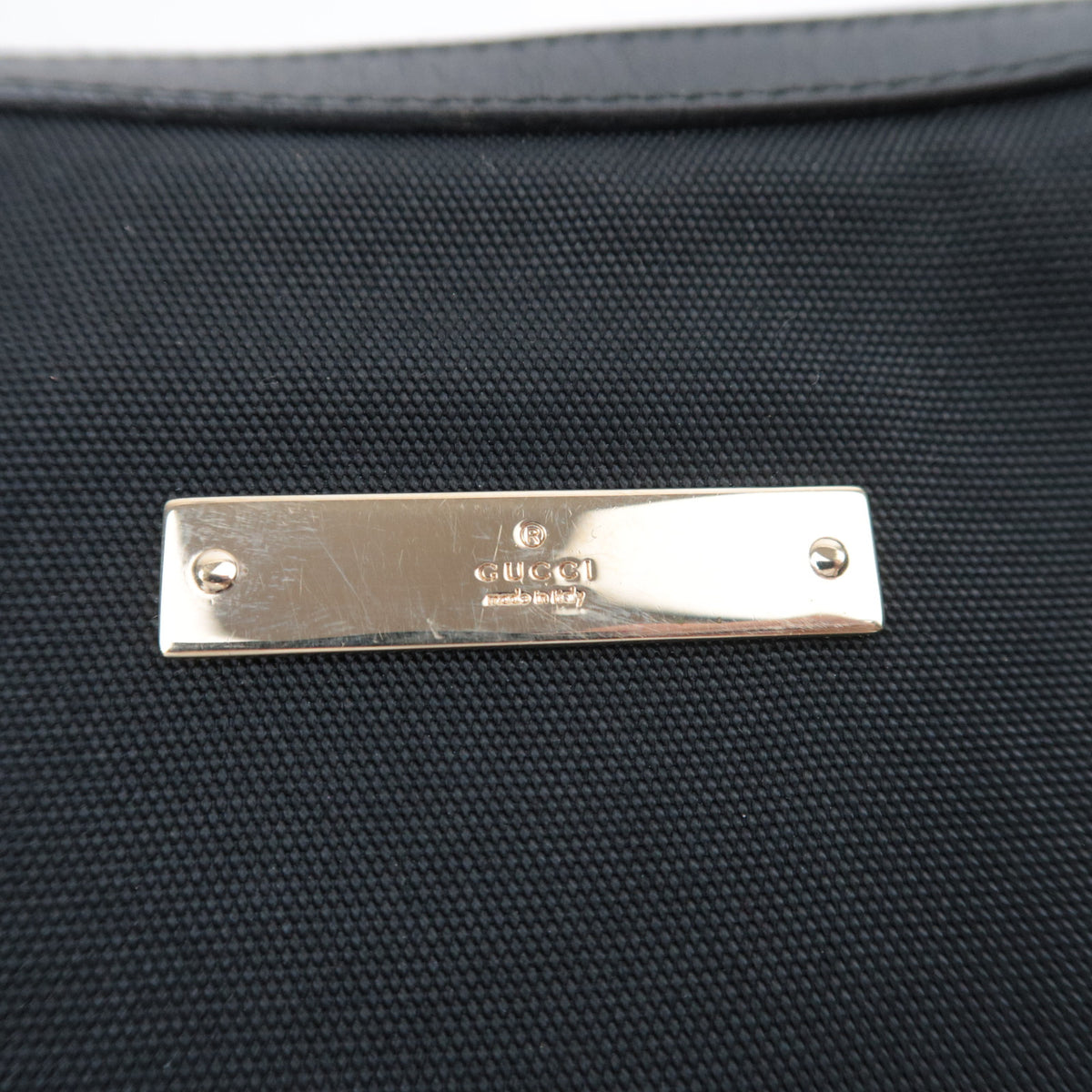 GUCCI Nylon Leather Hobo Shoulder Bag 019.0433