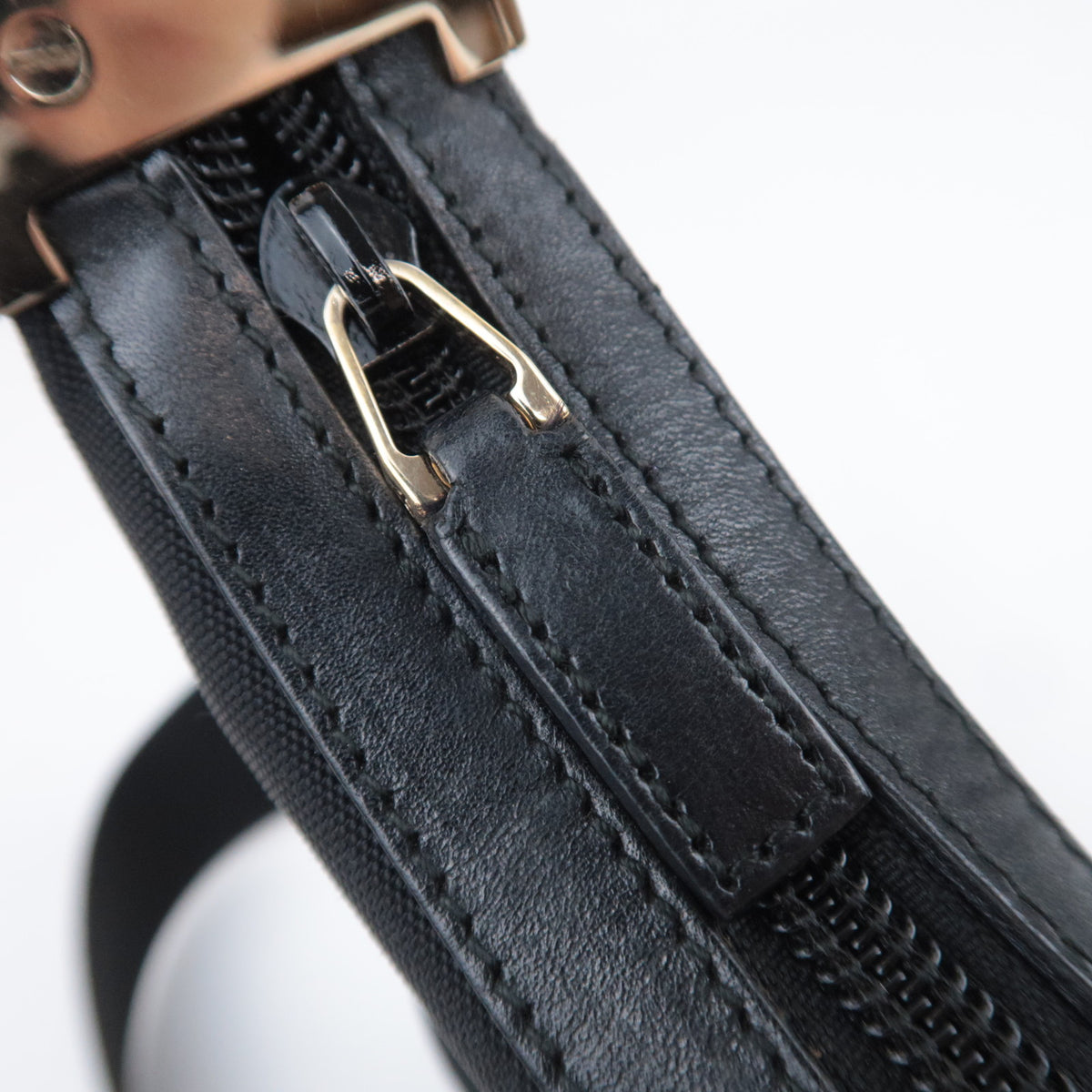 GUCCI Nylon Leather Hobo Shoulder Bag 019.0433