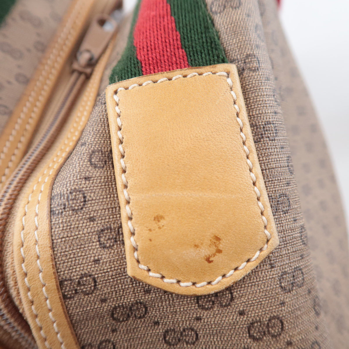 GUCCI Old Gucci Sherry Micro GG Boston Bag Beige 010.4863.39