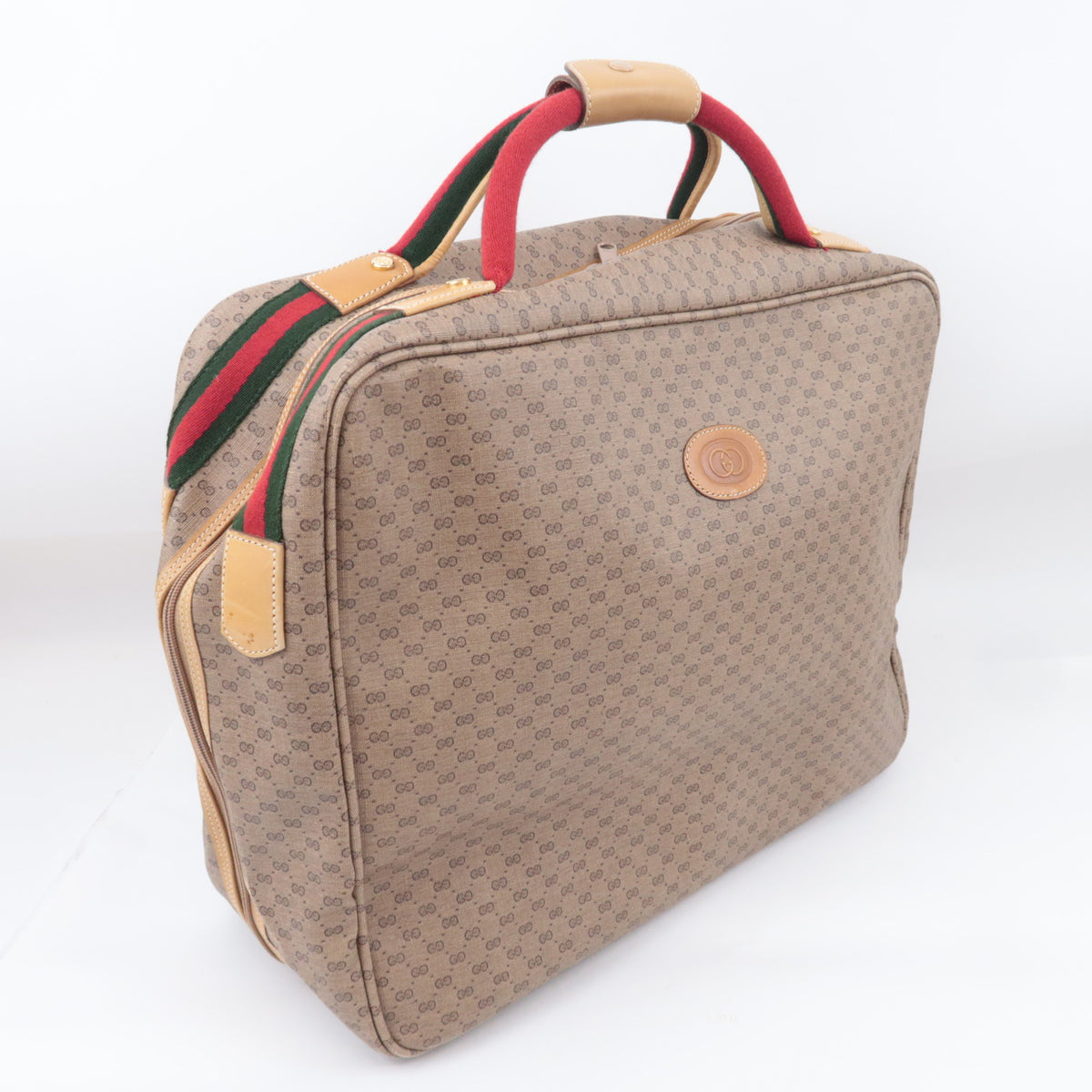 GUCCI Old Gucci Sherry Micro GG Boston Bag Beige 010.4863.39