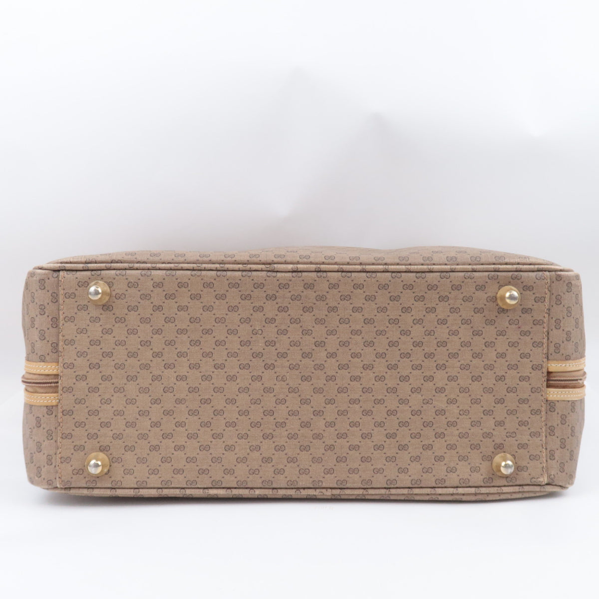 GUCCI Old Gucci Sherry Micro GG Boston Bag Beige 010.4863.39