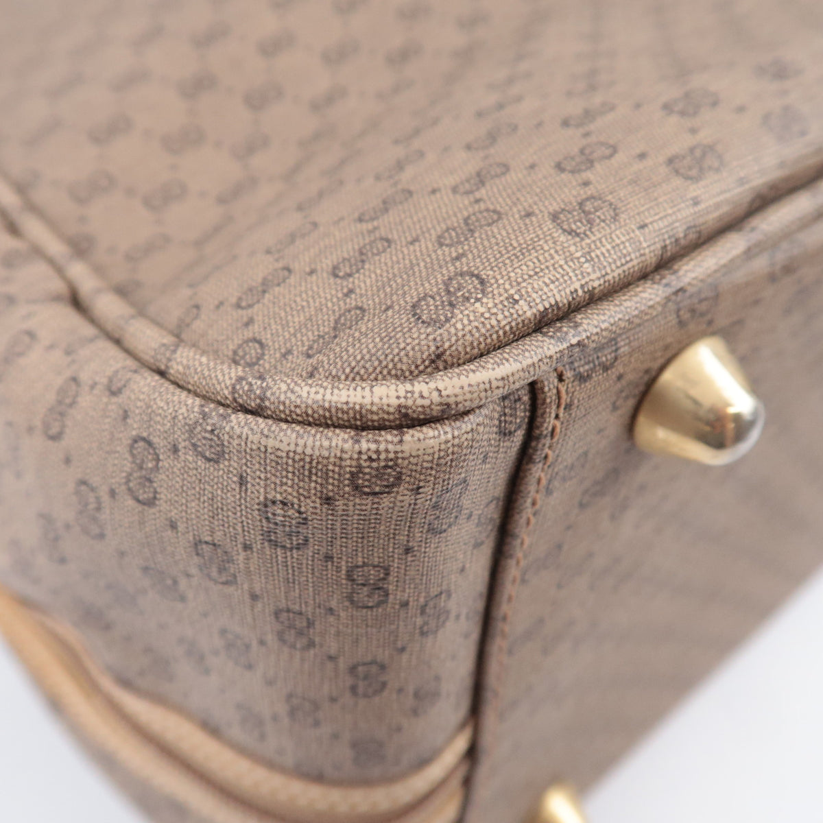 GUCCI Old Gucci Sherry Micro GG Boston Bag Beige 010.4863.39