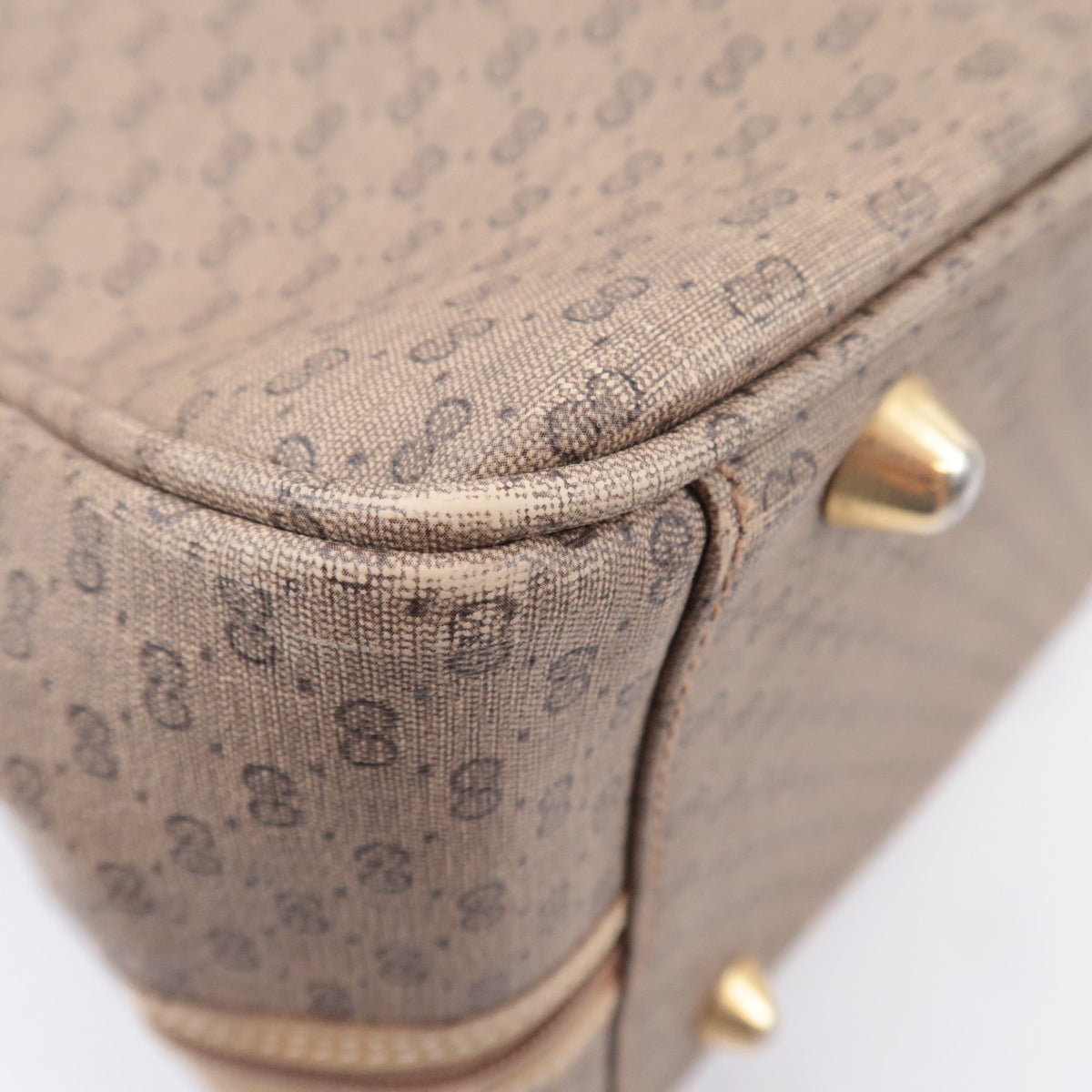 GUCCI Old Gucci Sherry Micro GG Boston Bag Beige 010.4863.39