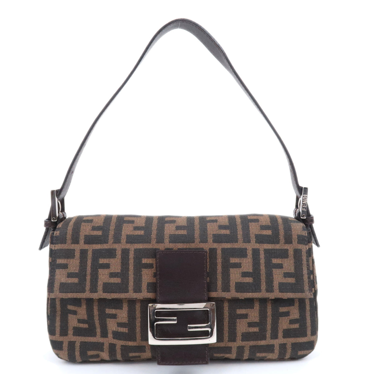 FENDI Zucca Mamma Baguette Bag Brown Black 2642492957