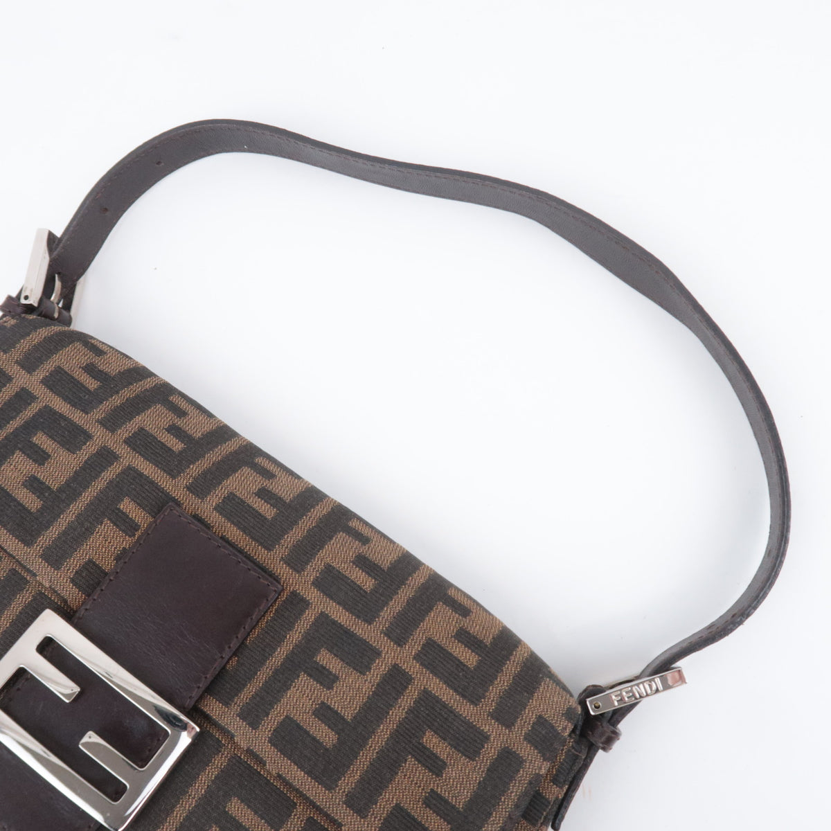 FENDI Zucca Mamma Baguette Bag Brown Black 26424