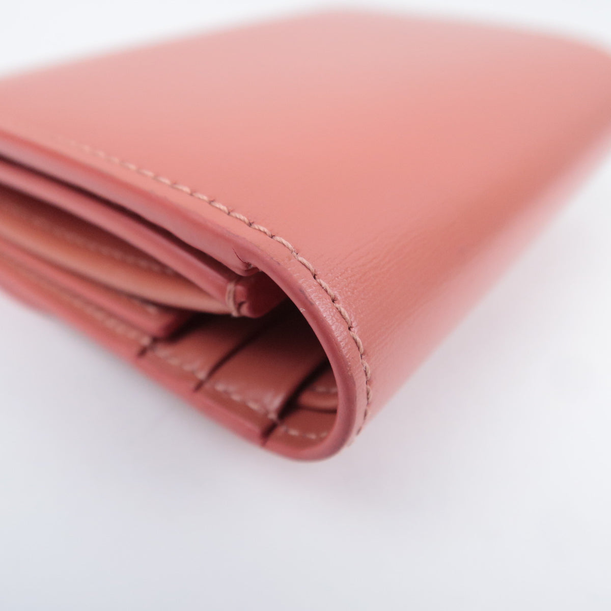 CELINE Triomphe Tri-Fold Leather Compact Wallet