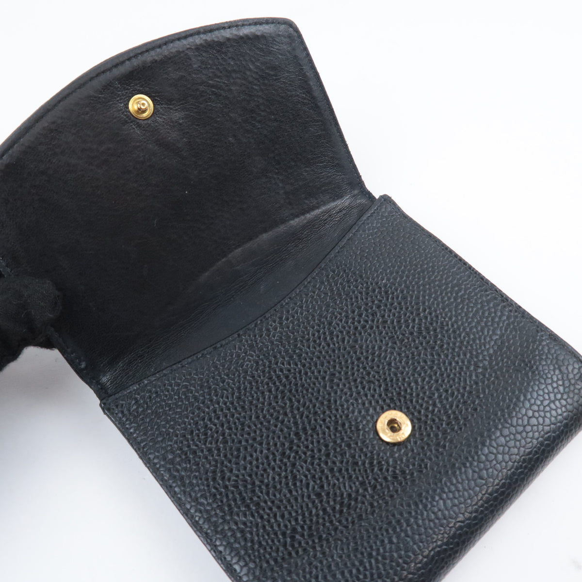 CHANEL Coco Mark Bi-Fold Wallet Caviarskin