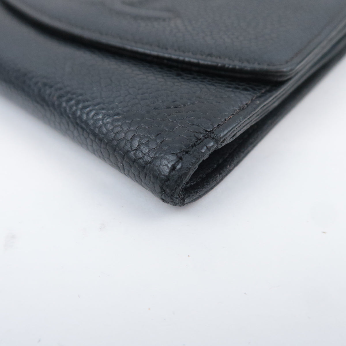 CHANEL Coco Mark Bi-Fold Wallet Caviarskin