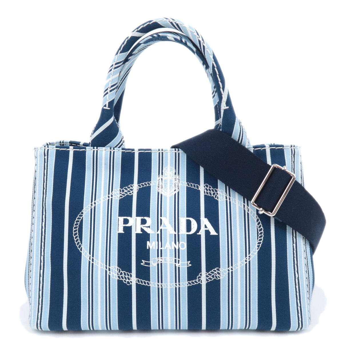 PRADA Canapa Mini 2Way Canvas Tote Bag 1BG43993018