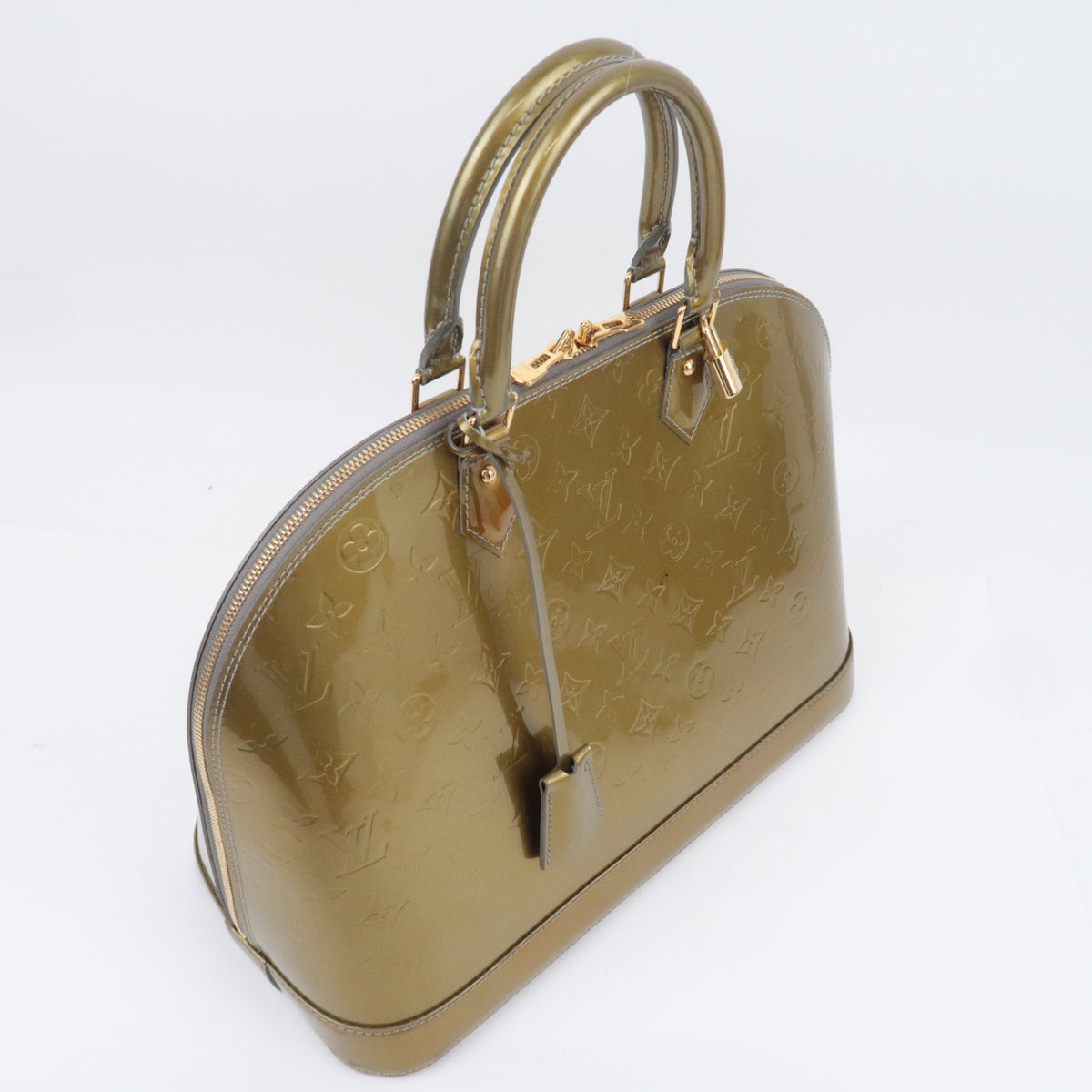 Louis Vuitton Monogram Vernis Alma GM Gris Art Deco