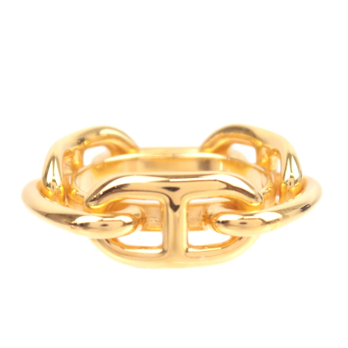 HERMES Chaine D'Ancre Scarf Ring Gold Color93051