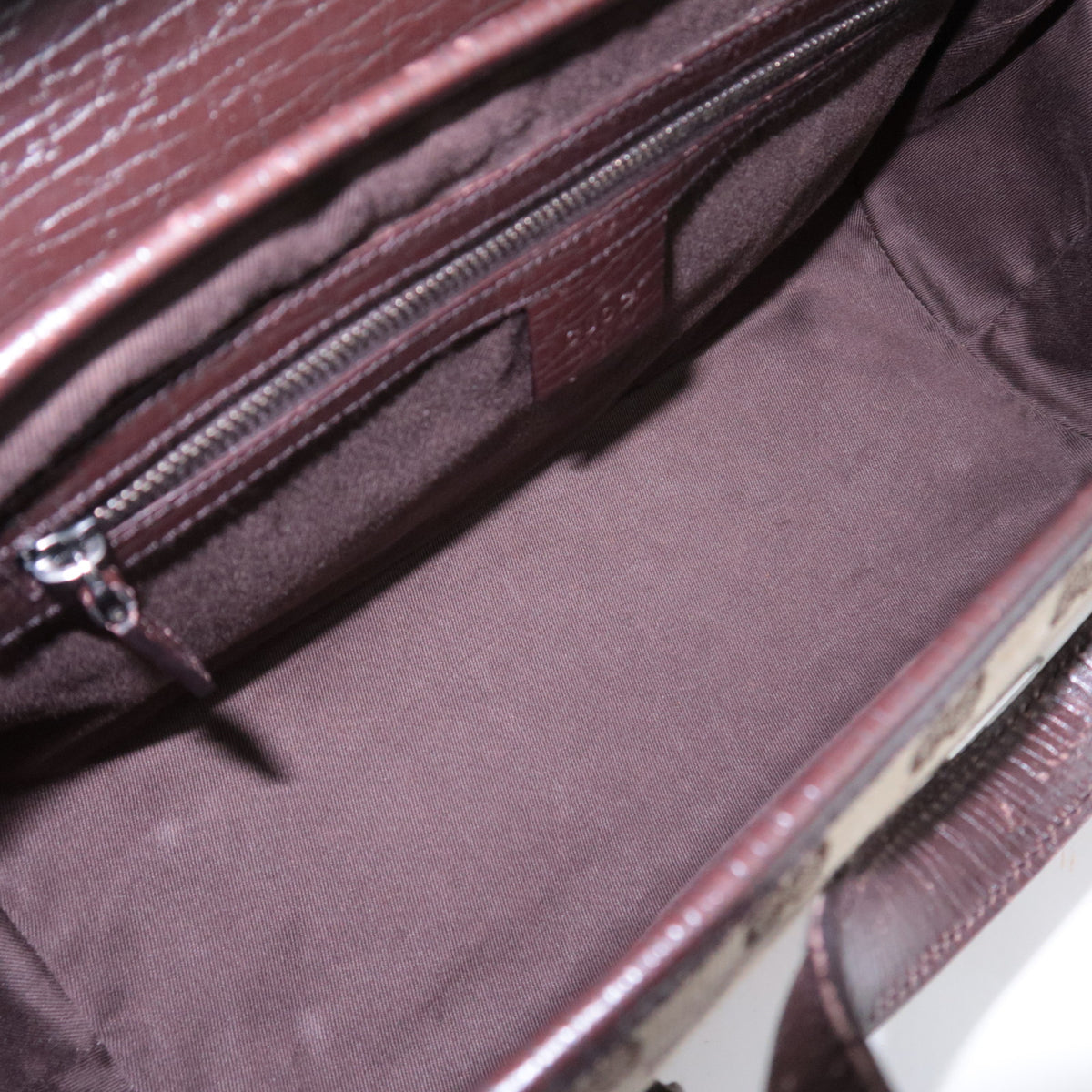 GUCCI Bamboo GG Canvas Barrel Bag 111713