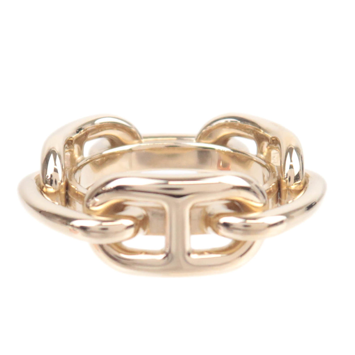 HERMES Chaine D'Ancre Scarf Ring Gold Color93088