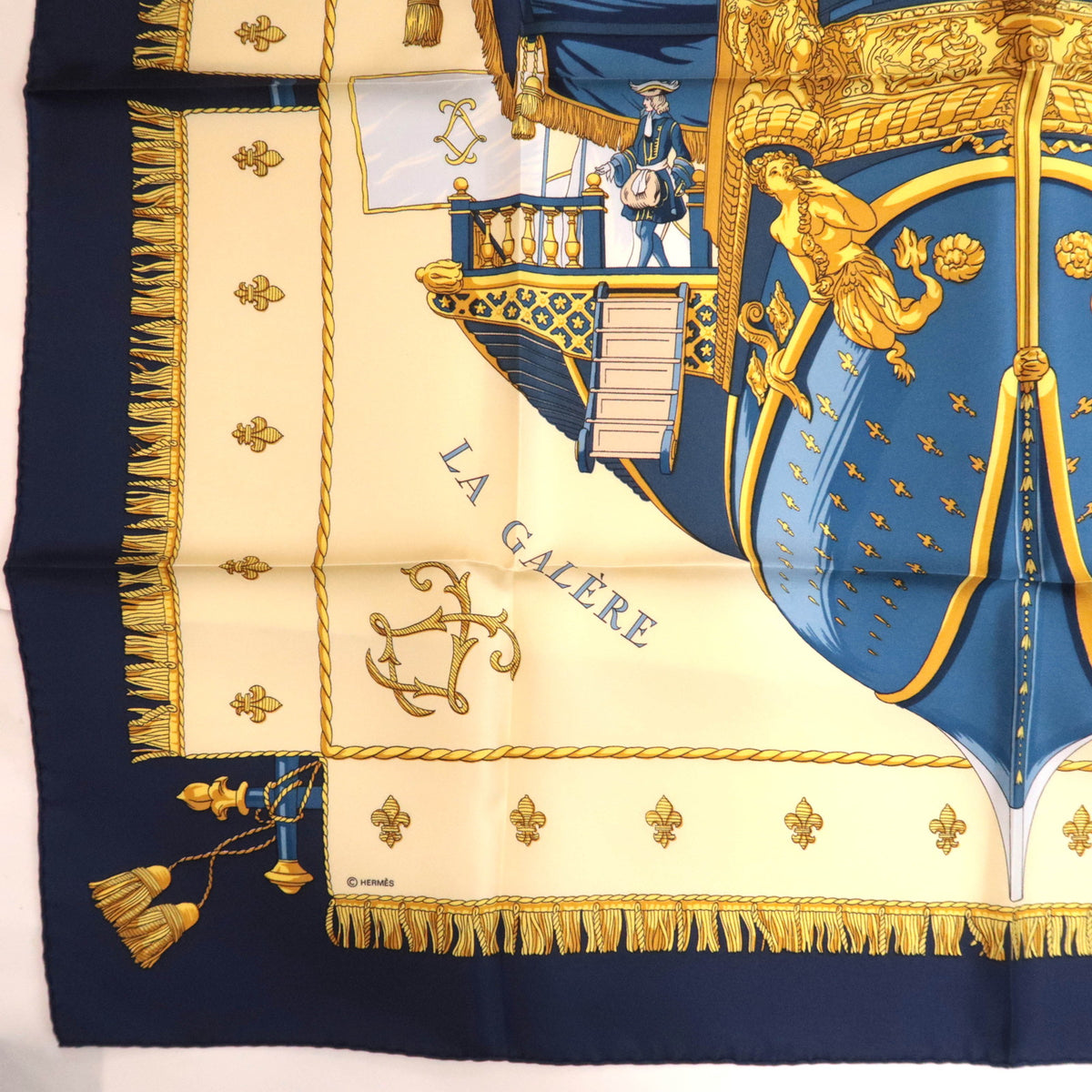 HERMES Carre 90 Scarf VUE DU CARROSSE DE LA GALERE LA REALE