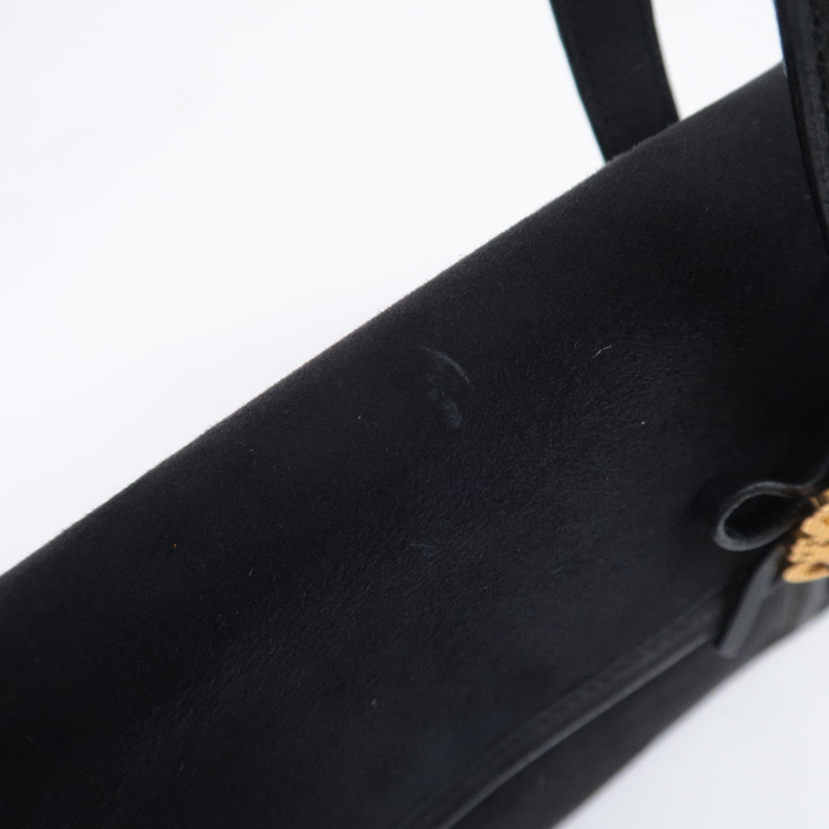 LOEWE Anagram Charm Suede Shoulder Bag