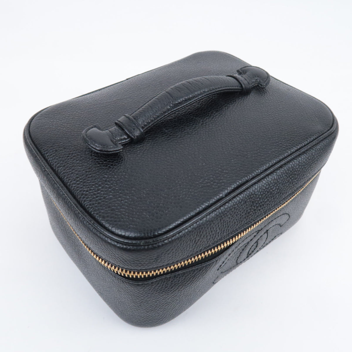 CHANEL Coco Mark Vanity Bag Caviarskin A01997