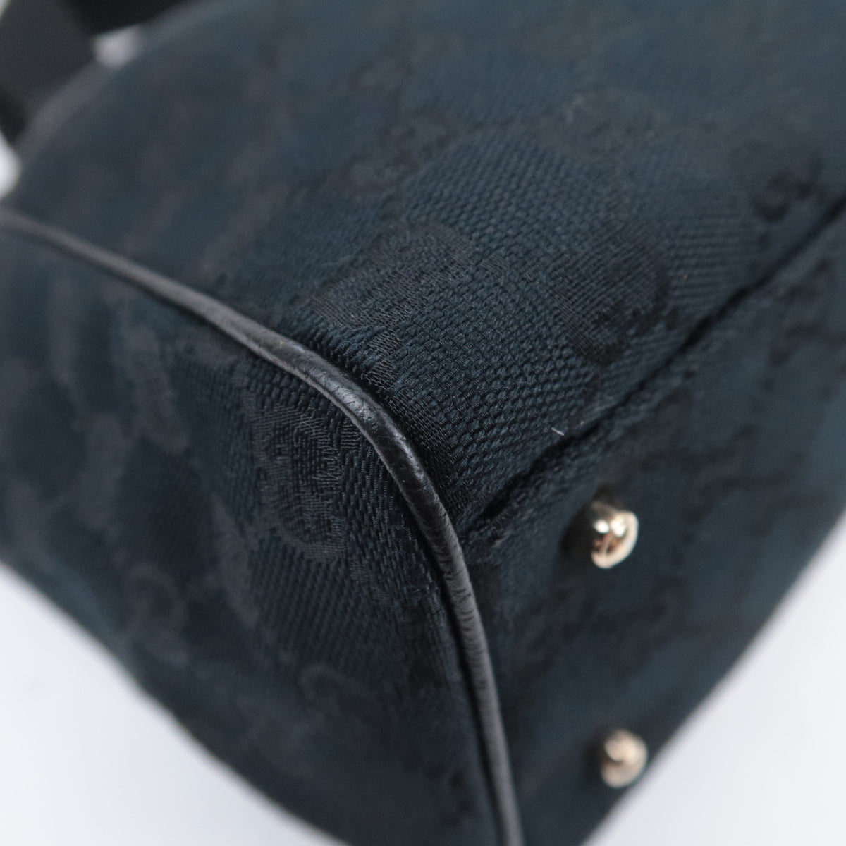 GUCCI Horsebit GG Canvas Tote Bag Black 145810