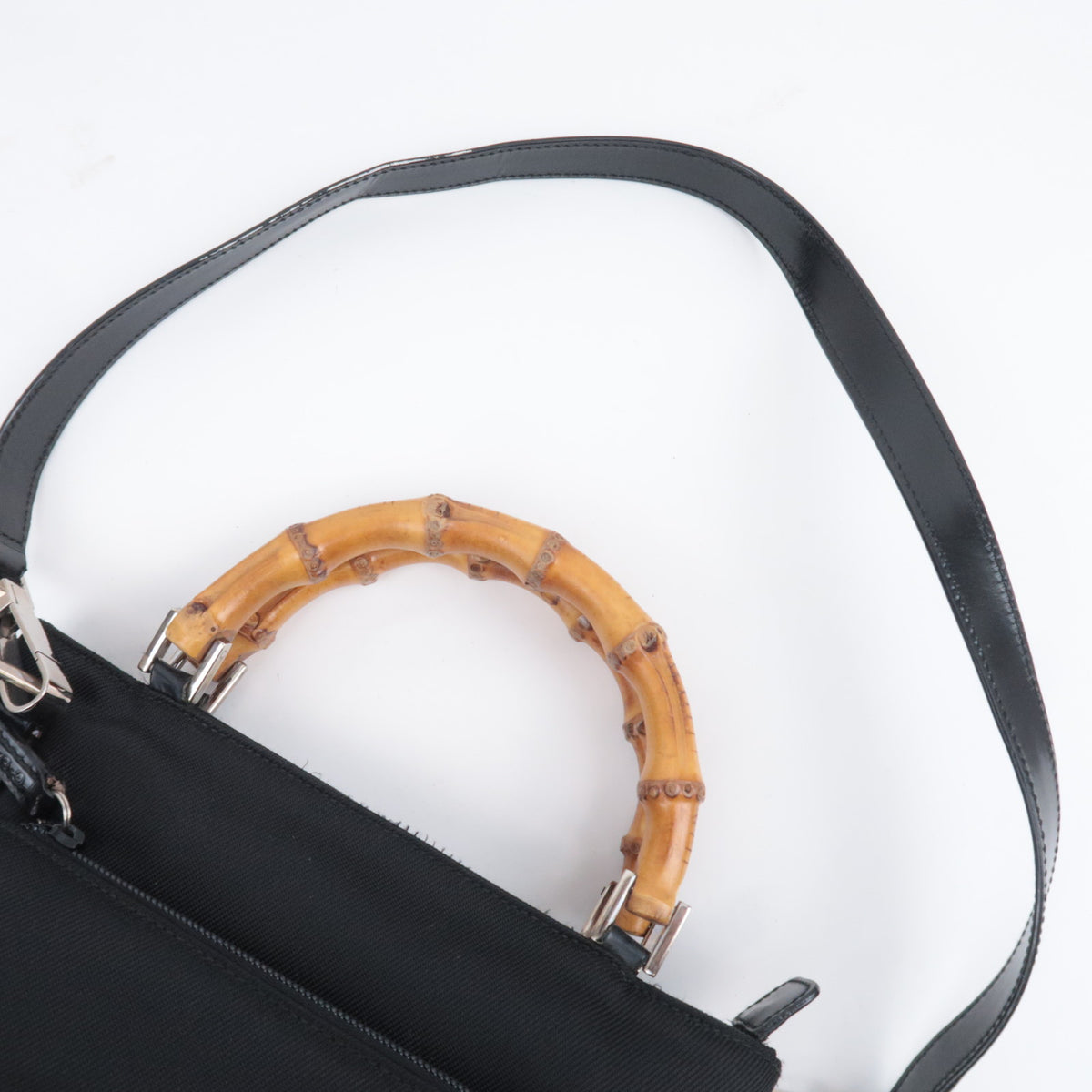 GUCCI Bamboo 2Way Handbag Canvas 000.2265.0581