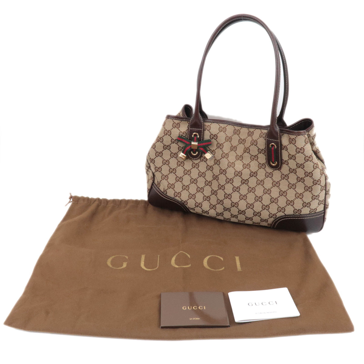 GUCCI Princy Sherry GG Canvas Tote Bag 163805