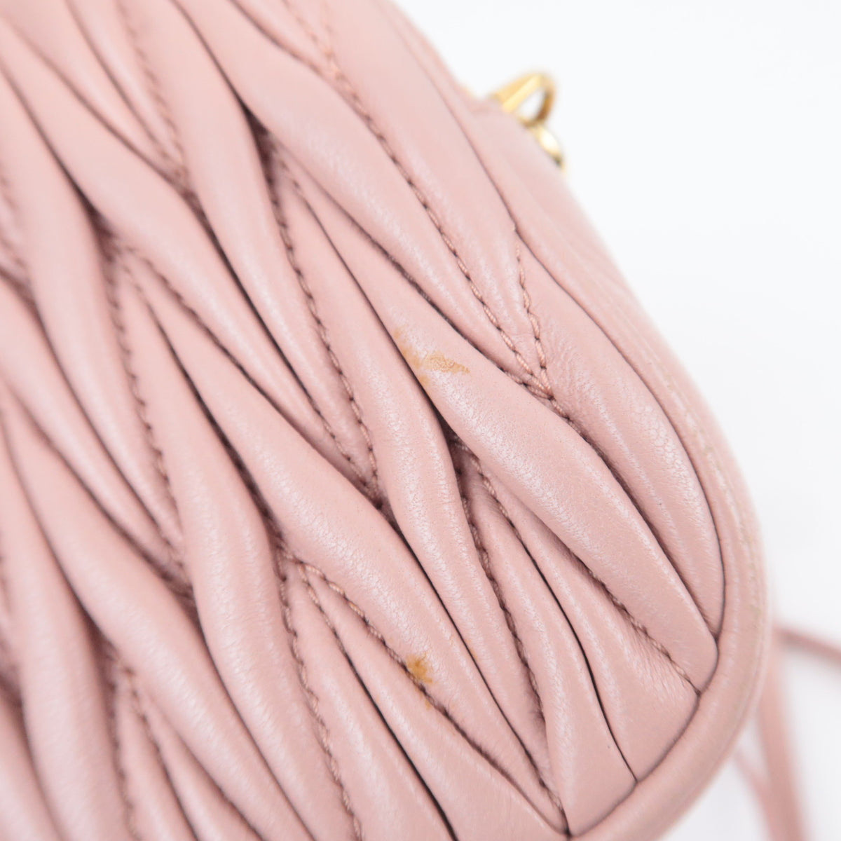 MIU MIU Matelasse Leather Small Shoulder Bag