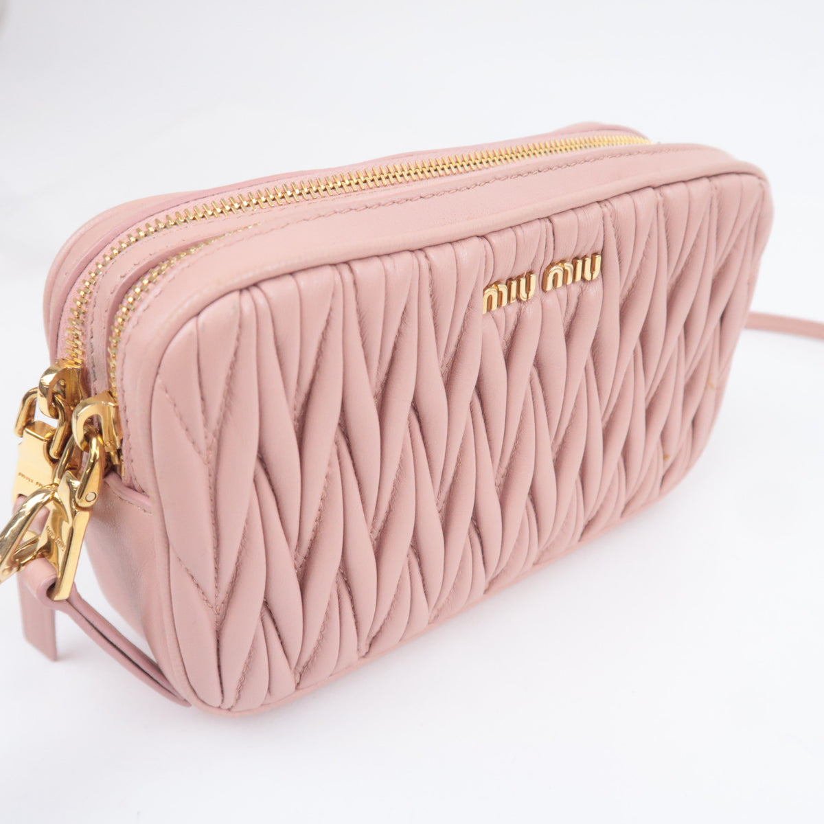 MIU MIU Matelasse Leather Small Shoulder Bag