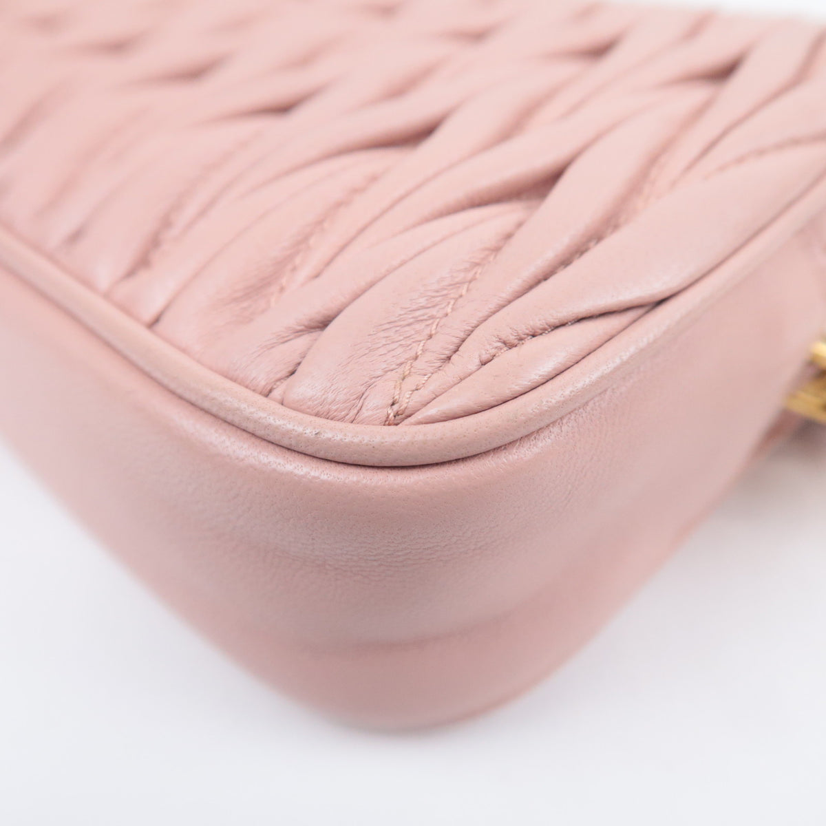 MIU MIU Matelasse Leather Small Shoulder Bag