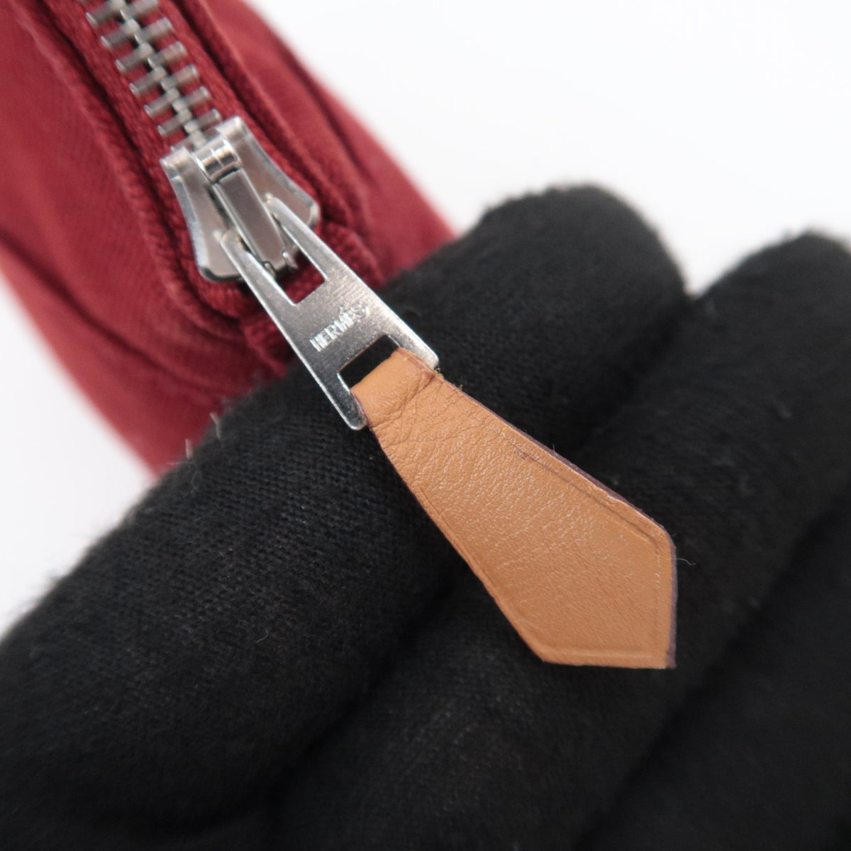 HERMES Bolide Pouch Mini Mini 15 Canvas Bordeaux