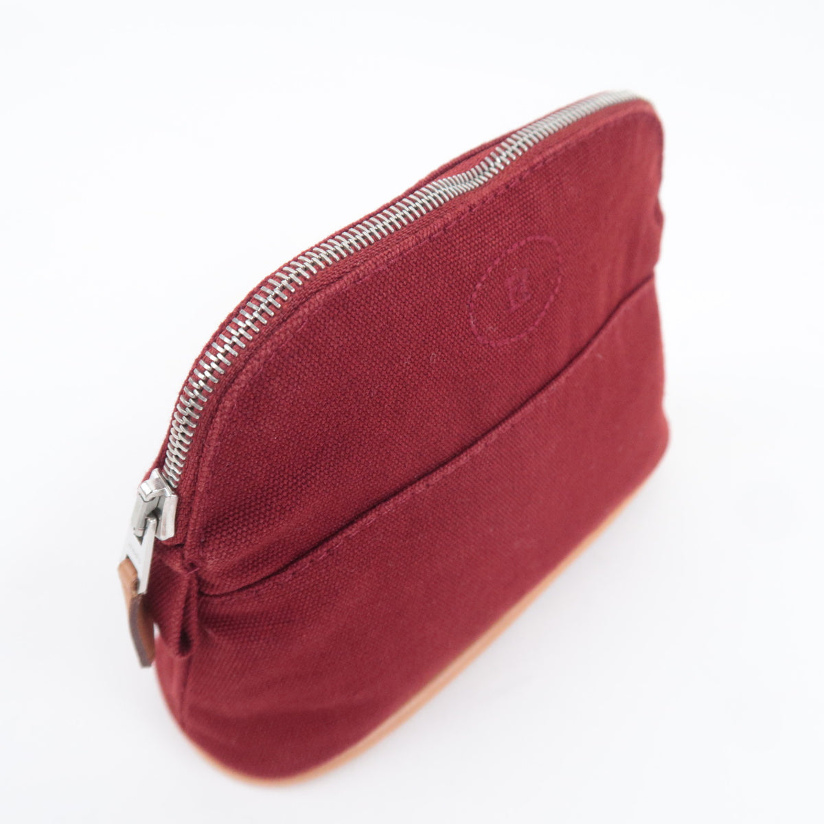 HERMES Bolide Pouch Mini Mini 15 Canvas Bordeaux