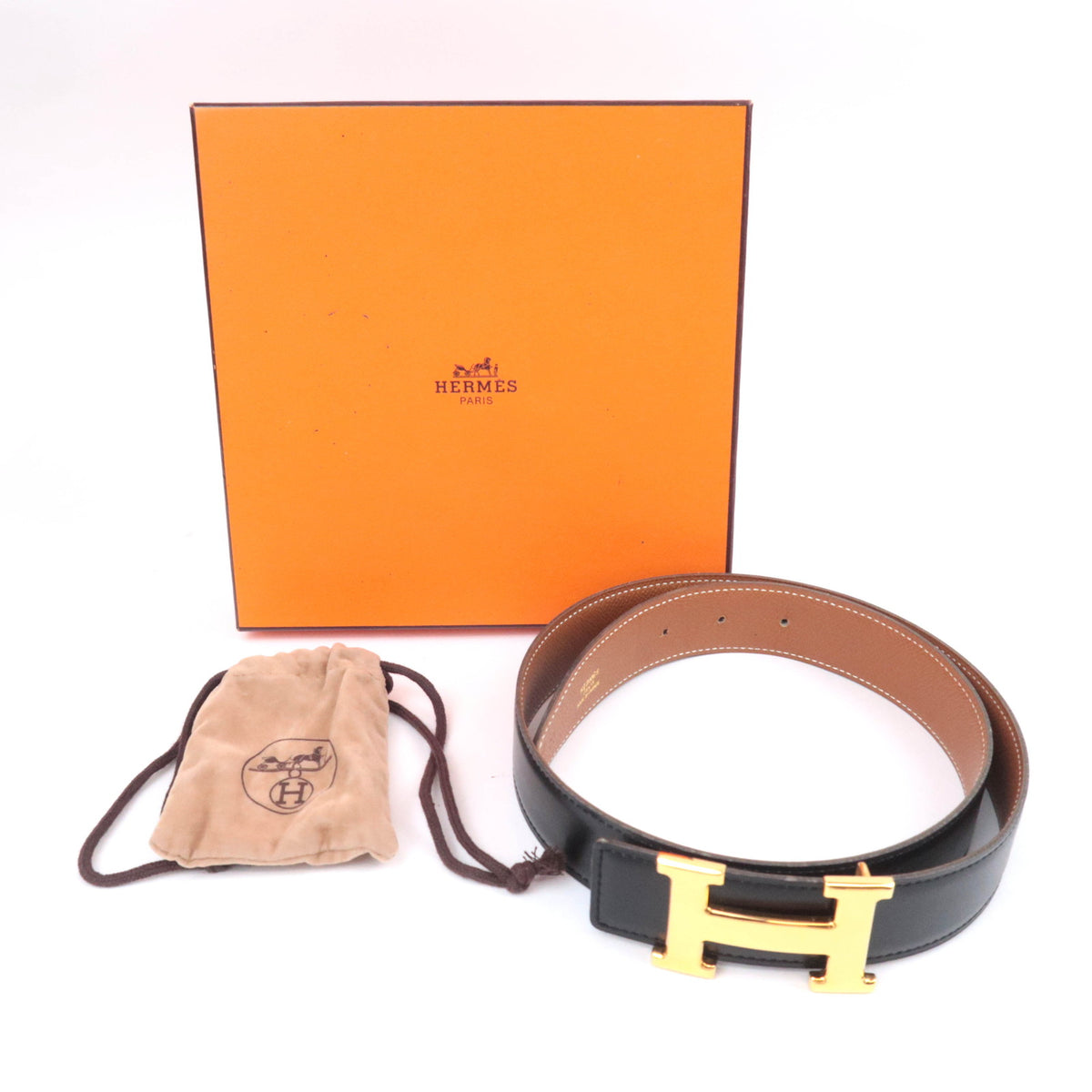 HERMES Constance H Reversible Belt Size 75 "〇Z" Stamp (1996)