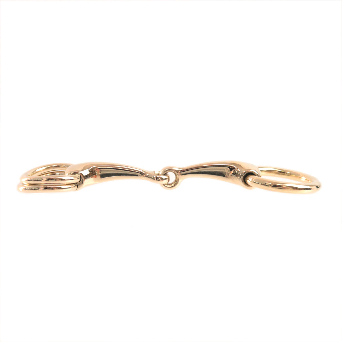 HERMES Mors Rundt Scarf Ring Gold Color
