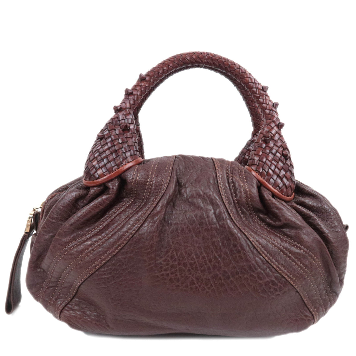 FENDI Mini Spy Bag Leather Handbag Brown 8BL07893258