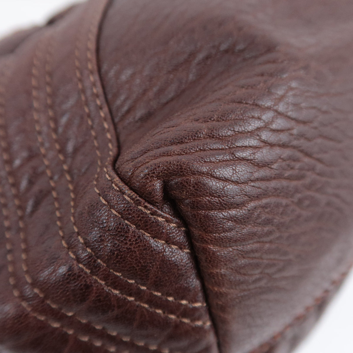 FENDI Mini Spy Bag Leather Handbag Brown 8BL078