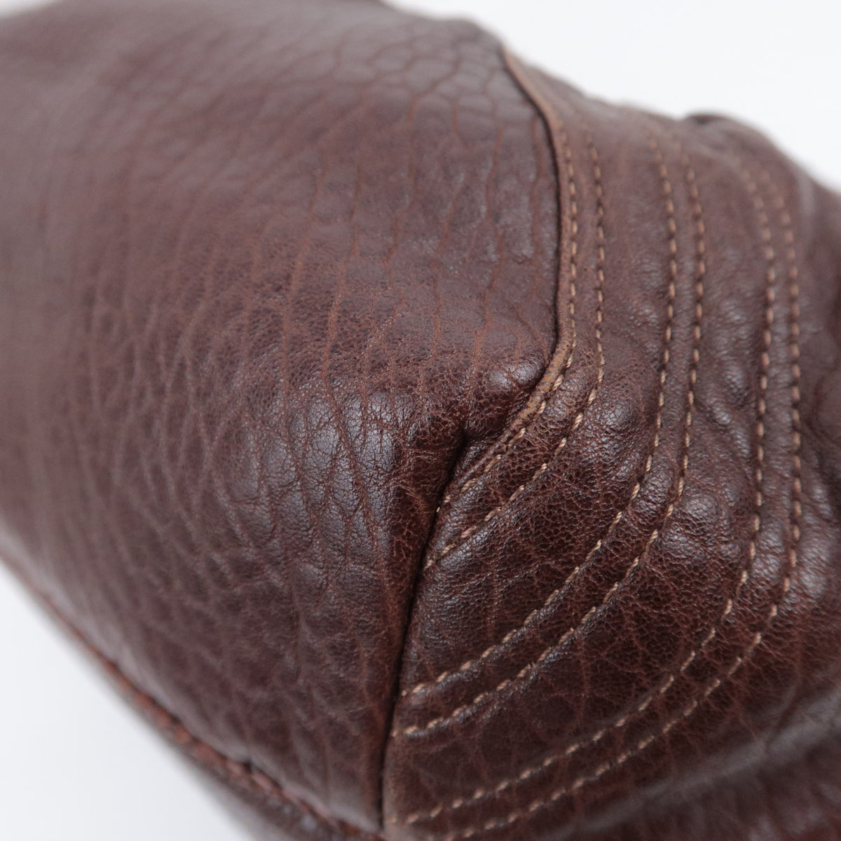 FENDI Mini Spy Bag Leather Handbag Brown 8BL078