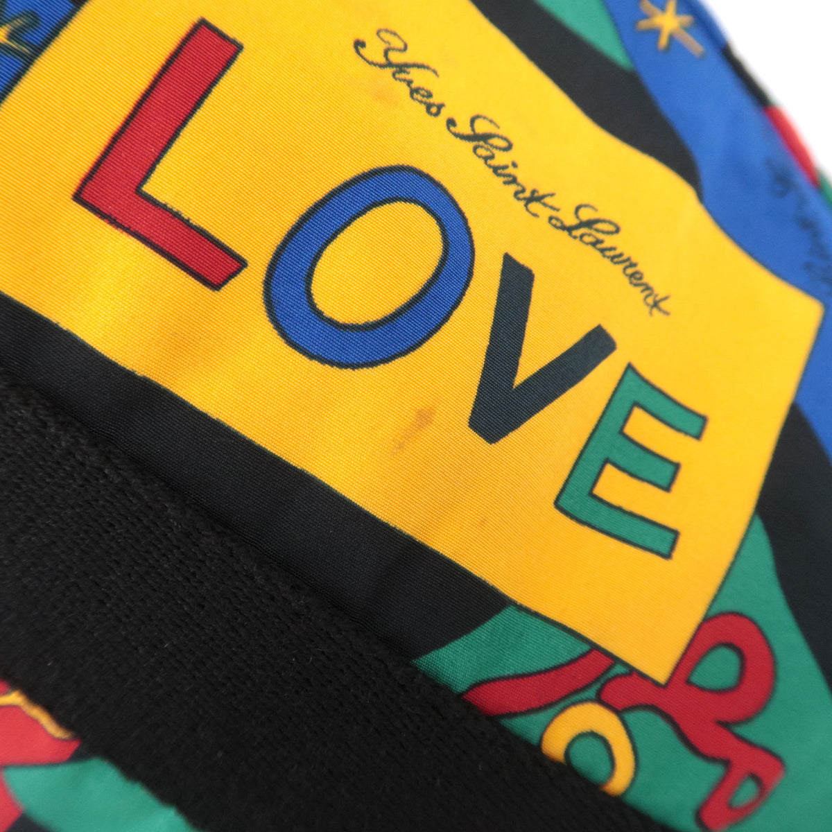 SAINT LAURENT YSL "LOVE" Print Shoulder Bag