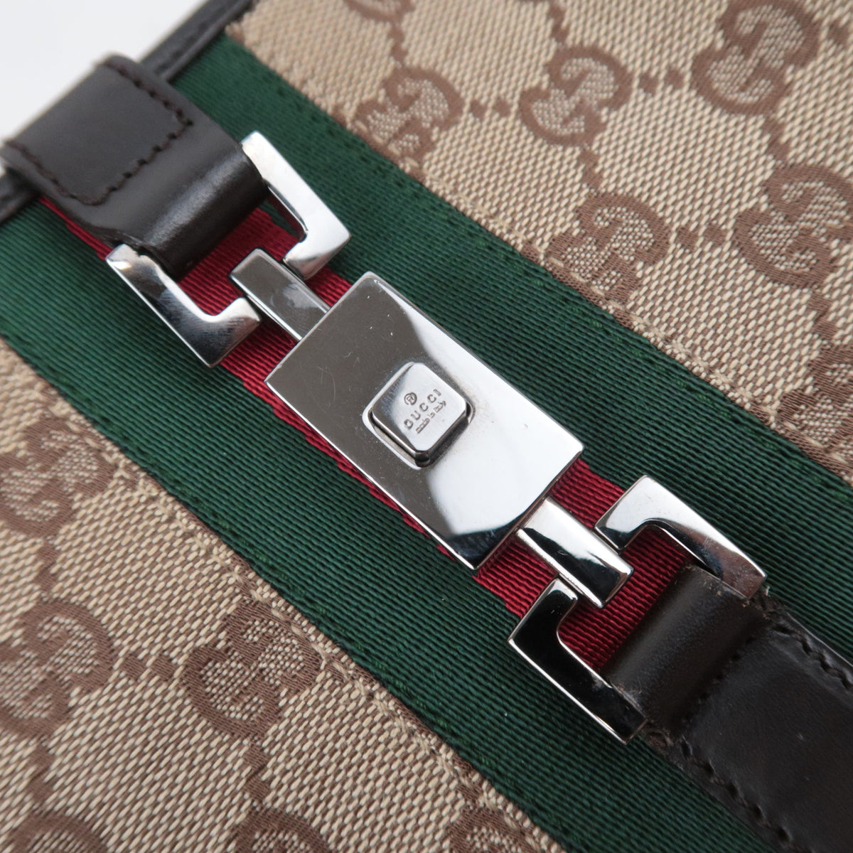 GUCCI Sherry Jackie GG Canvas Shoulder Bag 00963