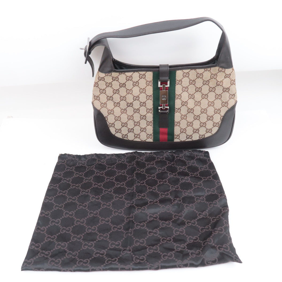 GUCCI Sherry Jackie GG Canvas Shoulder Bag 00963