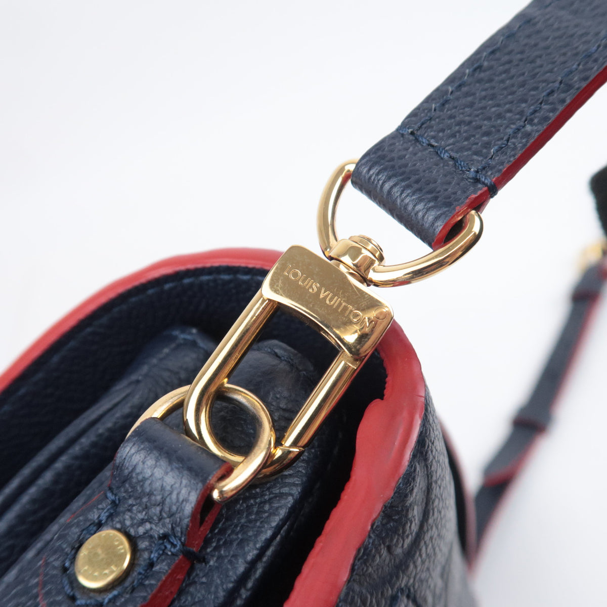 Louis Vuitton Monogram Empreinte Pochette Metis MM Marine Rouge M44071